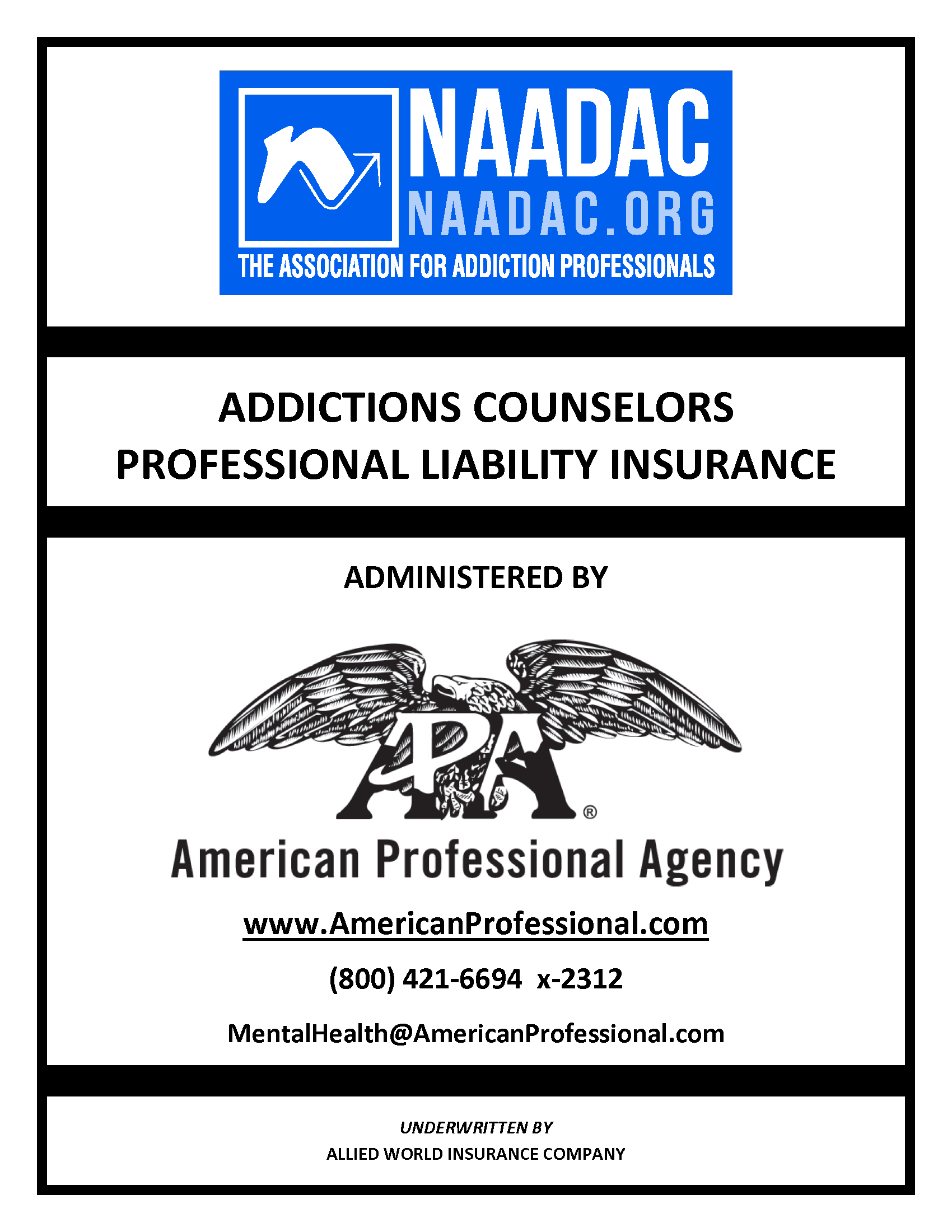 NAADAC Cover for brochure